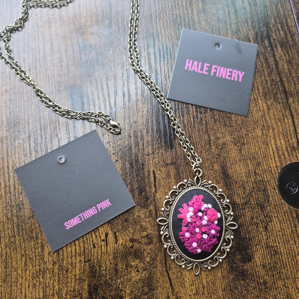 NO LONGER AVAILABLE Something Pink 🩷 Hand Embroidered